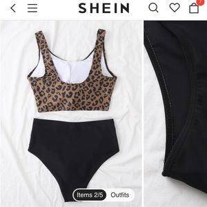 SHEIN Large black high waisted bikini bottoms. Never worn. Brand new.